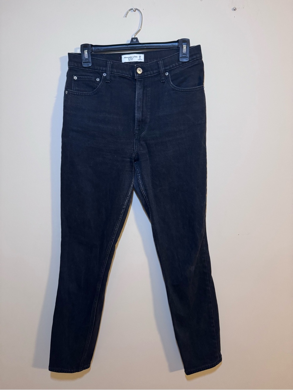 Abercrombie & Fitch The Skinny High Rise Ankle Jeans Washed Black 28 / 6 Long